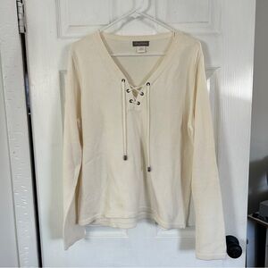 Tommy Bahama Cream Blouse Size XL